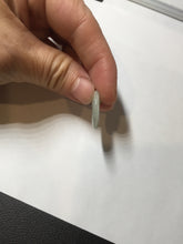 Load image into Gallery viewer, 100% natural Type A light green/white concentric circle jadeite jade safety Guardian ring pendant BN28
