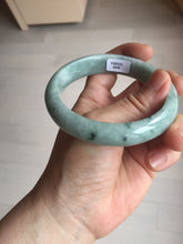 Load image into Gallery viewer, 58.8mm certified Type A 100% Natural dark green gray Jadeite Jade bangle PJ90-6649
