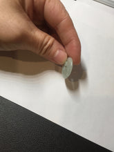 Load image into Gallery viewer, 100% natural Type A light green/white concentric circle jadeite jade safety Guardian ring pendant BN28
