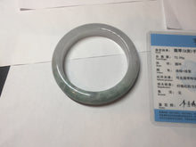 Load image into Gallery viewer, 60.1mm Certified Type A 100% Natural icy watery green/purple chubby Jadeite Jade bangle E145-9530
