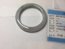 Load image into Gallery viewer, 60.1mm Certified Type A 100% Natural icy watery green/purple chubby Jadeite Jade bangle E145-9530
