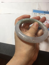 Load image into Gallery viewer, 60.1mm Certified Type A 100% Natural icy watery green/purple chubby Jadeite Jade bangle E145-9530
