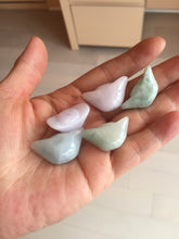 Load image into Gallery viewer, Type A 100% Natural light green/white/purple Jadeite Jade Ingots desk decor/pendant/worry stone BF157

