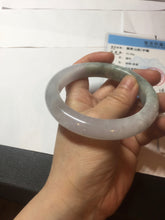 Load image into Gallery viewer, 60.1mm Certified Type A 100% Natural icy watery green/purple chubby Jadeite Jade bangle E145-9530
