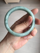 Load image into Gallery viewer, 58.8mm certified Type A 100% Natural dark green gray Jadeite Jade bangle PJ90-6649
