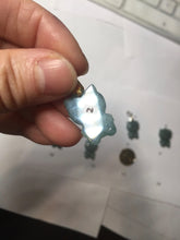Load image into Gallery viewer, Type A 100% Natural dark green blue gray Guatemala jadeite jade cat kitty pendant PC143 Add one item
