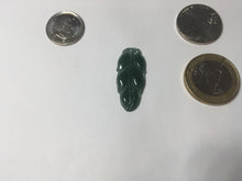 Load image into Gallery viewer, 100% natural type A icy watery dark green blue gray black Guatemala jadeite leaf pendant BP184-6
