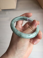 Load image into Gallery viewer, 55.2mm certified Type A 100% Natural dark green gray Jadeite Jade bangle PJ88-6650
