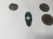 Load image into Gallery viewer, 100% natural type A icy watery dark green blue gray black Guatemala jadeite leaf pendant BP184-6
