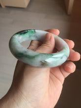 Load image into Gallery viewer, 58mm Certified 100% natural Type A green/purple chubby jadeite jade bangle PB98-8975
