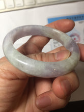 Load image into Gallery viewer, 49.7mm certified 100% natural Type A sunny green/purple jadeite jade bangle BH116-1950
