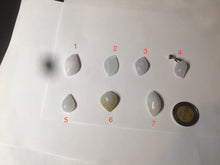 Load image into Gallery viewer, 100% natural type A jadeite jade icy watery Willow leaf/petal/peach pendant group AC79
