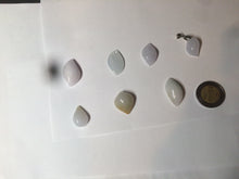 Load image into Gallery viewer, 100% natural type A jadeite jade icy watery Willow leaf/petal/peach pendant group AC79
