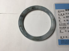 Load image into Gallery viewer, 56.3mm Certified Type A 100% Natural dark green/purple/gray round cut Jadeite bangle AA129-6929
