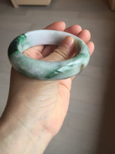 Load image into Gallery viewer, 58mm Certified 100% natural Type A green/purple chubby jadeite jade bangle PB98-8975

