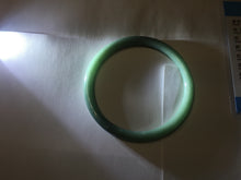 Load image into Gallery viewer, 61mm Certified Type A 100% Natural Light Blue Green Gray Ru Kiln Sky Celadon Blue (汝窑天青蓝) Guatemala Jadeite Jade Slim Round Bangle AZ166-0274
