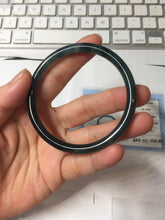 Load image into Gallery viewer, 58mm Certified Type A 100% Natural dark green/blue/gray/black slim Guatemala Jadeite bangle AJ149-1350
