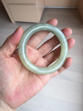 Load image into Gallery viewer, 53.3mm 100% Natural Certified black/yellow/gray Sesame Paste (芝麻糊青花) chubby round cut nephrite bangle HN227
