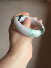 Load image into Gallery viewer, 58.5mm Certified 100% natural Type A green/purple chubby jadeite jade bangle PB97-8998
