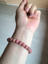 Load image into Gallery viewer, 8-8.3mm 100% natural pink rose stone (Rhodonite) bracelet XY65
