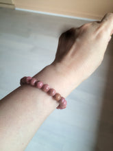 Load image into Gallery viewer, 8-8.3mm 100% natural pink rose stone (Rhodonite) bracelet XY65
