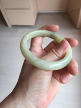 Load image into Gallery viewer, 56.1mm Certified 100% Natural Yellow White Nephrite Bangle HN226
