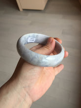 Load image into Gallery viewer, 59mm Certified Type A 100% Natural light purple white chubby broad style Jadeite Jade bangle BM98-4481
