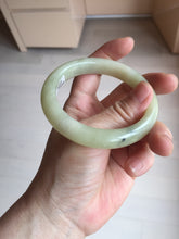 Load image into Gallery viewer, 56.1mm Certified 100% Natural Yellow White Nephrite Bangle HN226
