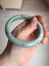 Load image into Gallery viewer, 59.2mm certified Type A 100% Natural dark green gray light purple Jadeite Jade bangle PJ87-6652
