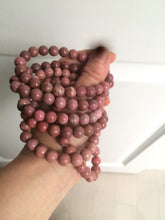 Load image into Gallery viewer, 8-8.3mm 100% natural pink rose stone (Rhodonite) bracelet XY65
