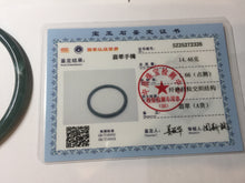 Load image into Gallery viewer, 60mm Certified Type A 100% Natural dark green/blue/gray with Guatemala slim round cut Jadeite bangle PH6-2326
