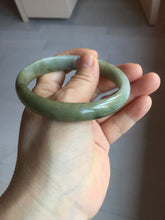 Load image into Gallery viewer, 60.2mm Certified Type A 100% Natural dark green gray black jadeite Jade bangle PD173-6298
