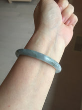 Load image into Gallery viewer, 56.3mm Certified Type A 100% Natural dark green/purple/gray round cut Jadeite bangle AA129-6929
