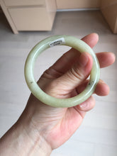 Load image into Gallery viewer, 56.1mm Certified 100% Natural Yellow White Nephrite Bangle HN226

