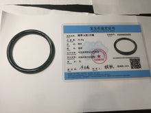 Load image into Gallery viewer, 55.5mm Certified Type A 100% Natural dark green/blue/gray/black Guatemala slim round cut Jadeite bangle AZ168-3455
