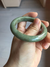Load image into Gallery viewer, 52.5mm certified 100% natural Type A green gray black jadeite bangle PD172-6297
