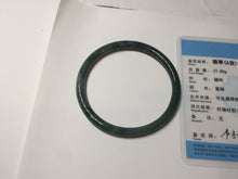 Load image into Gallery viewer, 58.4mm Certified Type A 100% Natural dark green/blue/gray/black Guatemala Jadeite bangle AZ169-3456
