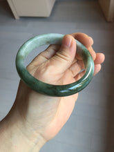 Load image into Gallery viewer, 58.2mm Certified Type A 100% Natural dark green gray black jadeite Jade bangle PD170-6281
