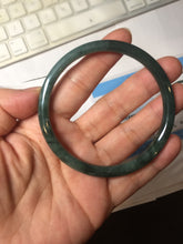Load image into Gallery viewer, 58.4mm Certified Type A 100% Natural dark green/blue/gray/black Guatemala Jadeite bangle AZ169-3456
