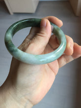 Load image into Gallery viewer, 58.2mm Certified Type A 100% Natural dark green gray black jadeite Jade bangle PD170-6281
