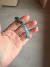 Load image into Gallery viewer, 56.3mm Certified Type A 100% Natural dark green/purple/gray round cut Jadeite bangle AA129-6929
