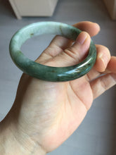 Load image into Gallery viewer, 58.2mm Certified Type A 100% Natural dark green gray black jadeite Jade bangle PD170-6281
