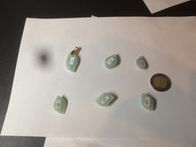 Load image into Gallery viewer, 100% natural type A sunny green jadeite jade Willow leaf/petal pendant group AC80
