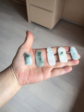 Load image into Gallery viewer, 100% Natural type green white with green flying flowers Jadeite Jade safe and sound pendant group PC28
