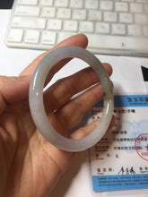 Load image into Gallery viewer, 57.8mm certified Type A 100% Natural light purple brown with red brown floating flowers round cut Jadeite Jade bangle J135-4082
