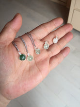 Load image into Gallery viewer, 7-7.3mm 100% natural type A green white Jadeite Jade pendant group PB129
