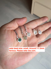 Load image into Gallery viewer, 7-7.3mm 100% natural type A green white Jadeite Jade pendant group PB129
