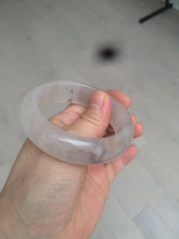 Load image into Gallery viewer, 52mm 100% natural icy light purple/pink Quartzite (Shetaicui jade) bangle SY54
