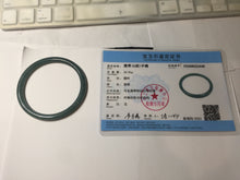 Load image into Gallery viewer, 56.7mm Certified Type A 100% Natura dark blue/green/gray/black Guatemala slim round cut Jadeite bangle AZ170-2448
