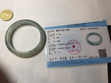 Load image into Gallery viewer, 53.8mm 100% natural Type A icy watery light green/gray jadeite jade bangle PC118-0355
